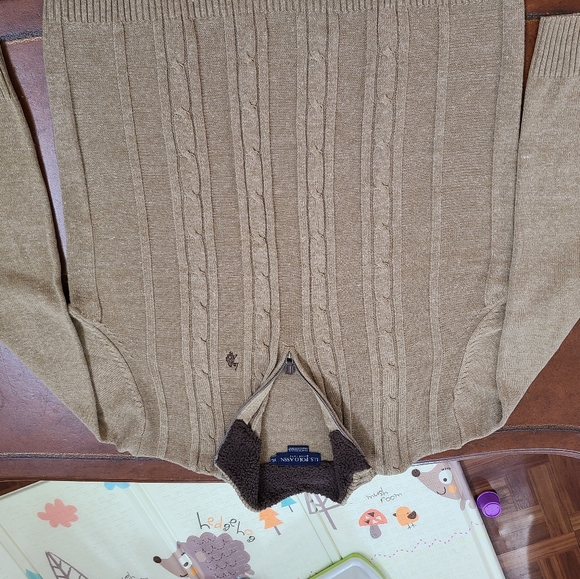 US Polo Men's 1/4 Zip Mock Neck Sweater - Picture 5 of 6